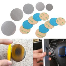 골든트리 부착식 얇은 원형 철판 플레이트 금속판 자석부착용 철판 자석붙임철판, 10개입 1세트