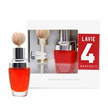 허브타임 라비에 송풍구 차량용 디퓨저 방향제 12ml, 송풍구형 디퓨저 12ml, 레드프룻