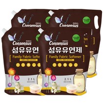 컨센서스 섬유유연제 베이비로션향 리필형, 2.1L, 4개