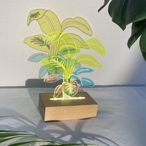 보테니컬 홀로그램 아크릴무드등 홀로그램 네온 아크릴 취침등 수유등 인테리어 조명 LED, 보태니컬 무드등