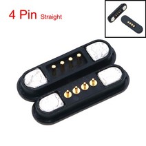 YuXi 1 쌍 자석 연결 관 2 3 4 5 6 극 Pogopin 남성 여성 2.2 MM 격자 THT 3A 봄로드 포고 핀 방수 패드, 04 4pin Straight