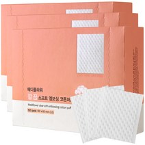 메디플라워 깔끔 소프트 엠보싱 코튼 화장솜, 520매, 3개
