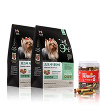 목우촌펫9단 요크셔테리어전용사료(1.8kg)2개 + 벨버드져키킹(1kg) 1개 연어 연어오일 야채 당근 콜라겐 유카추출물 변냄새감소, 1.8kg