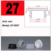 고무바킹 고무링 부싱 와셔 5pcs 12mm-27mm 블랙 화이트 그레이 투명 실리콘, 27mm, 검은색