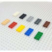 요고요 레고 호환 부품 커스텀 벌크 브릭 블럭 타일 플레이트 100G 소포장 패키지, [플레이트 2 x 4] 빨간색 100G