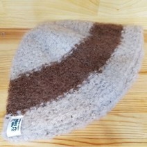 애슬릿 애슬릿 뽀글이 배색 니트 커플 벙거지 버킷햇
