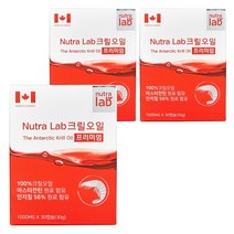 뉴트라랩 크릴오일 인지질56% 최신생산 캐나다항공직송 3개월분, 3개, 30캡슐