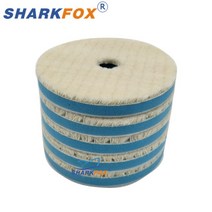 일본 울 연마 패드 바디 폴리싱 울 휠 자동차 광택기 울 수세미 패드 5 인치 6 인치 7 인치, 6.5pcs x Stripe - 7 inch Backe