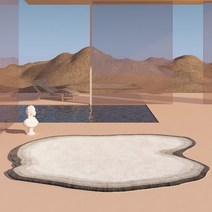 여름러그 모던하고 심플한 거실 장식 카펫 일본 불규칙한 침실 머리맡 푹신하고 부드러운 조명 럭셔리 서재 사무실 러그