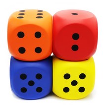 (TOY7)15000 소프트 주사위의 신 15cm 4개x1봉 소프트 주사위 말랑주사위