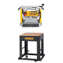 전기대패 DEWALT DW734 15암페어 12-1/2인치 벤치탑 대패 대패 스탠드 포함 통합 모바일 베이스
