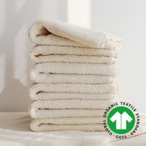 에어테리오가닉 무표백 세면타월/160g, 1개, 아이보리