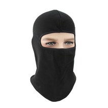 겨울 아웃도어 스키마스크 남녀 보온 방한 캡 모자 오토바이 라이딩 바람막이 헤드마스크 귀마개, 순수 블랙