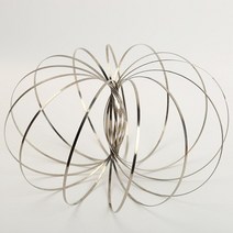 키네틱아트 매직 링 Toroflux Torofluxus Flowtoy 놀라운 흐름 장난감 키네틱 봄 재미있는 야외 게임 지능형 Fidget, [04] 은
