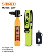 스쿠버미니산소통 미니산소통 산소통 Smaco 스쿠버 다이빙 장비 용량 0.5L 시간 10 분 스노클링 세트 쉽게 수중 스쿠버 다이빙 탱크 산소 사용 S300, Smaco S300-A2