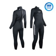 모비스 올블랙 스텐다드 나일론 5MM 여성용 웻수트, 단품