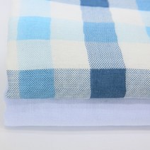 자투리 거즈 대폭양면무지/체크 택1