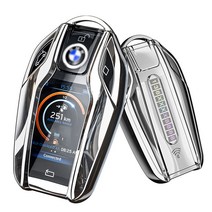 CHADECO BMW 7시리즈 디스플레이키 케이스 용품 TPU 알루미늄 젤리 키케이스 키홀더 용품, 04 - 퍼플