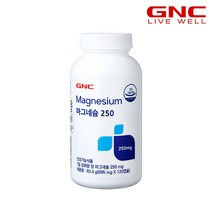 [GNC] 마그네슘 250 (120캡슐) 4개월분_48415, 단품, 단품