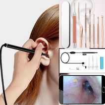 KC 내시경 귀이개 후비개 스마트폰 연결 카메라 귀 청소기 LED 클리너 보이는 코 두피, 1. 내시경 귀이개