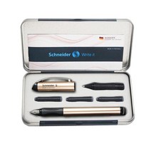 만년필 독일 슈나이더 학생 사무실 잉크 펜 0.5mm 양방향 서명 젤 BK600 스마트 시리즈, [04] Golden Tin Box Set