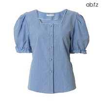 에이비플러스 ab.f.z 스몰 깅엄 체크 퍼프 블라우스 (AFV2HB62A)