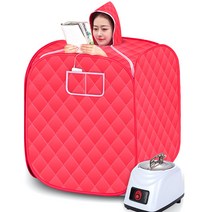 가정용 찜질방 1인 디톡스 사우나텐트 반신욕 훈증기, A레드
