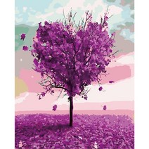 DIY 유화그리기 세트 캔버스페인팅 액자 포함 40x50cm, 사랑의 나무