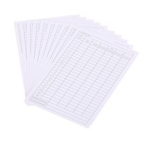 골프퍼팅연습기 퍼터연습기 골프용품 10pcs 스코어 키퍼 카드 스코어 시트 목록 일반 스코어 카드 홀더 기록 종이 트랙 통계 훈련 보조, 단일옵션, 10개