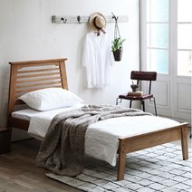 베스트리빙 [베스트리빙]비요크 싱글 원목침대/오크/화이트/본넬스프링매트포함, 화이트