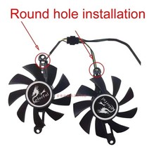 75mm 냉각 팬 iGame960 다채로운 GTX 1050Ti-4GD5 V2 GTX960 1060-6GD5 게임 비디오 그래픽 카드 2 개, 01 Round hole