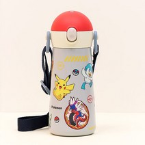 릴팡 더보틀 원터치 어깨끈 이중스텐 물통, (583494), 포켓몬스터, 460ml