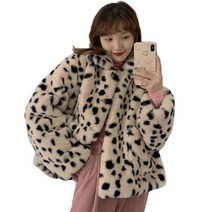 데이홀릭 러블리 레오파드 퍼자켓