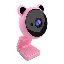 노트북 라이브 스트리밍 온라인 과정 1080P 웹캠(마이크 포함) 컴퓨터 소음 차단 USB 카메라 캠 데스크탑 PC 액세서리, 02 02 Pink