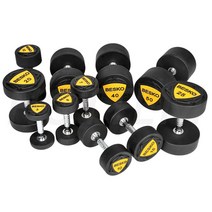 베스코 TPU 우레탄 아령 덤벨 홈트 세트 고무아령 헬스장 아령 2kg - 50kg, 2kg x 1개[낱개]