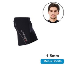 웻슈트 서핑 잠수복 스킨스쿠버 슈트남성 잠수복 탑 자켓 2mm 또는 3mm 1.5mm 네오프렌 긴팔 셔츠 바지 민, 12 1.5mm Men Shorts_02 S