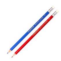 2 개몫 staedtler 14450 색연필 연필 + 고무 애니메이션낙서빨강 파랑 연필 도매 색연필, 혼합 2 개