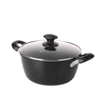 인덕션솥밥 가마솥 압력 누룽지 5분 기계 들러붙지 않는 Binaural 수프 냄비 국수 두꺼운 쌀 돌 팬 주방 용품 22cm, 인덕션솥밥 Black