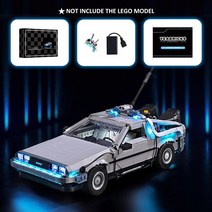 YEABRICKS-10300 용 LED 라이트 키트 백 투 더 퓨처 타임 머신 빌딩 블록 세트 (모델 없음) 어린이용 벽돌 장난감, 01 Only LED Light Set