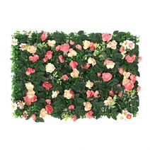 테라스꾸미기 실내정원 조화잔디 셀프조경 벽잔디매트 로즈플라워 60x40
