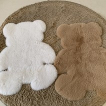 양털러그 곰돌이 발매트 부드러운 미니러그 쇼파 쿠션매트 패브릭 푹신한 미끄럼방지 곰돌이매트