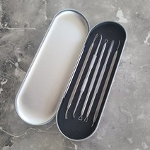 피지 빼는기구 여드름 짜는도구 블랙헤드 뽑기 뾰루지 짜기 셀프압출 큐렛 10종