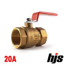 HJS 황동 볼밸브 20A (KS 신주 20mm 나사식 냉수 온수 물용 공기용 기름용 공업용), 1개