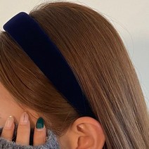 디어글로우 / 베이직 볼륨 와이드 벨벳 머리띠 헤어밴드 4color