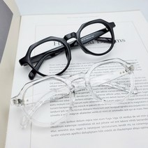 아이진스 크라운 판토안경 두꺼운 기본 다각형 뿔테 별장식 사각 남자 여자 커플 패션 연예인안경테