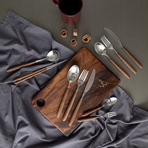 골든벨 메이플 백화점 우드 커트러리세트 수저 양식기 나무 신혼부부 빈티지 숟가락 포크 젓가락 한식, 한식젓가락