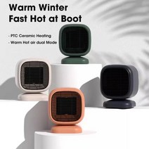 천정형전기온풍기 팬히터 캠핑전기온풍기new 침실 전기 히터 사무실 데스크탑 small heater 흔들림 헤드 ptc 세라믹 난방 따뜻한 팬, 분홍색