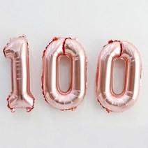 파티스토어 셀프 백일상 소품 _ 홈파티 백일잔치, 호일풍선 100set (로즈골드)