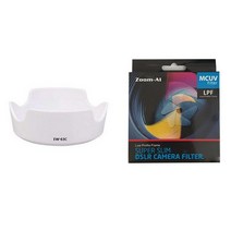 퓨어클리어 캐논 EW-63C 화이트 호환후드+MCUV 58MM 필터 200D 200DII 100D 18-55MM STM
