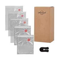 ZRFooCoo 수비드 Bags 20 PCS Vacuum Zipper Bags Reusable BPA Free Food Set with Sealing Clips 2 Size M, 20PCS BAG